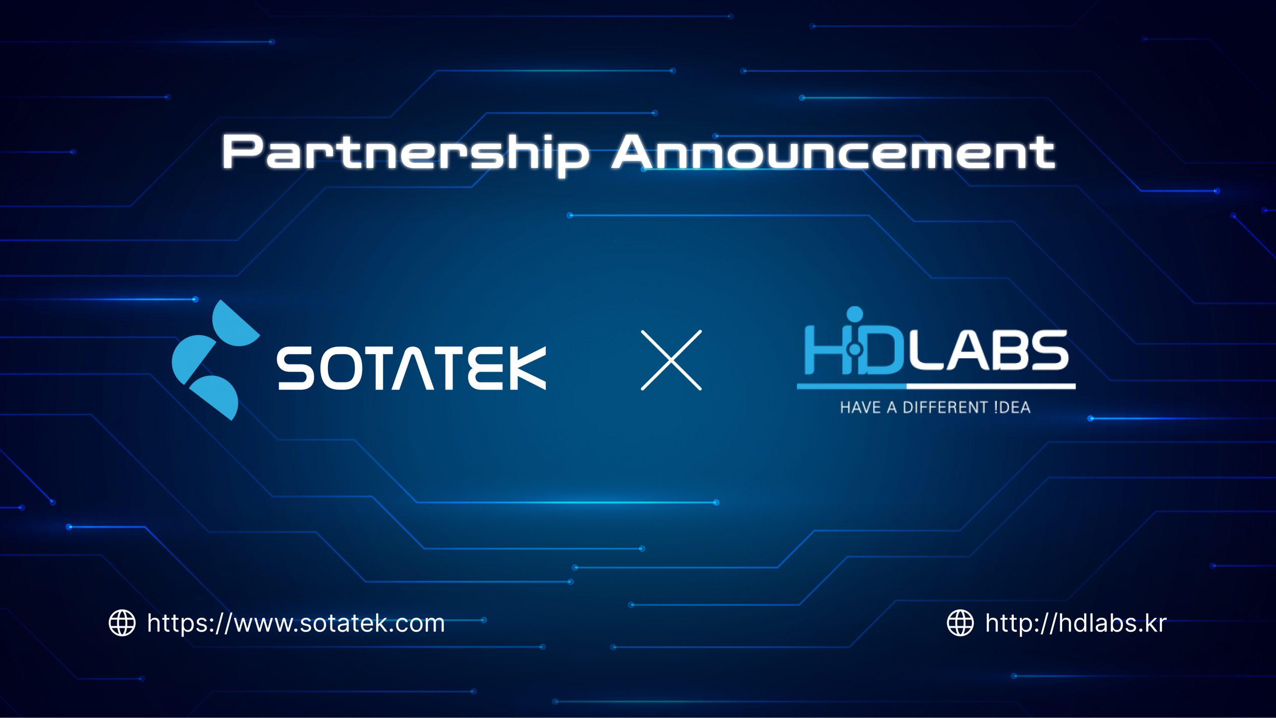 Partnership Announcement between Blockchain Enterprises: SotaTek x HDLabs