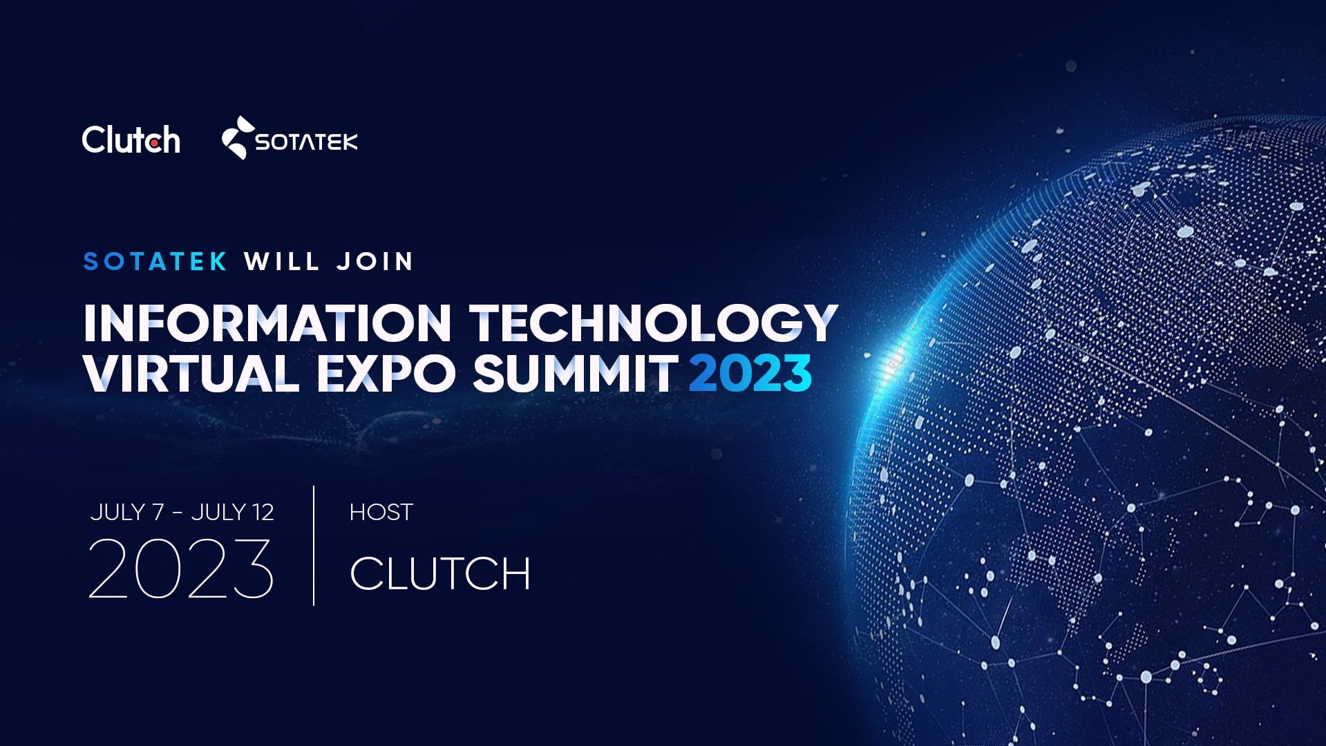 SotaTek will join Information Technology Virtual Expo 2023 by Clutch