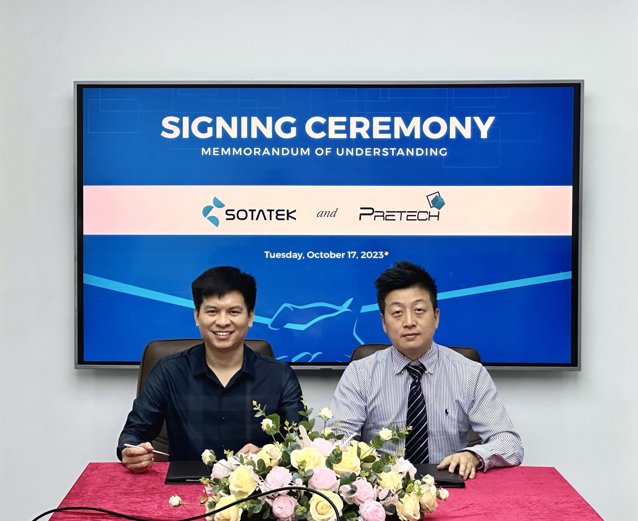 MOU Signing Ceremony between SotaTek and PreTech - Sota Holdings | A ...